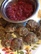 Curried Beef Meatballs w/Cranberry Chutney